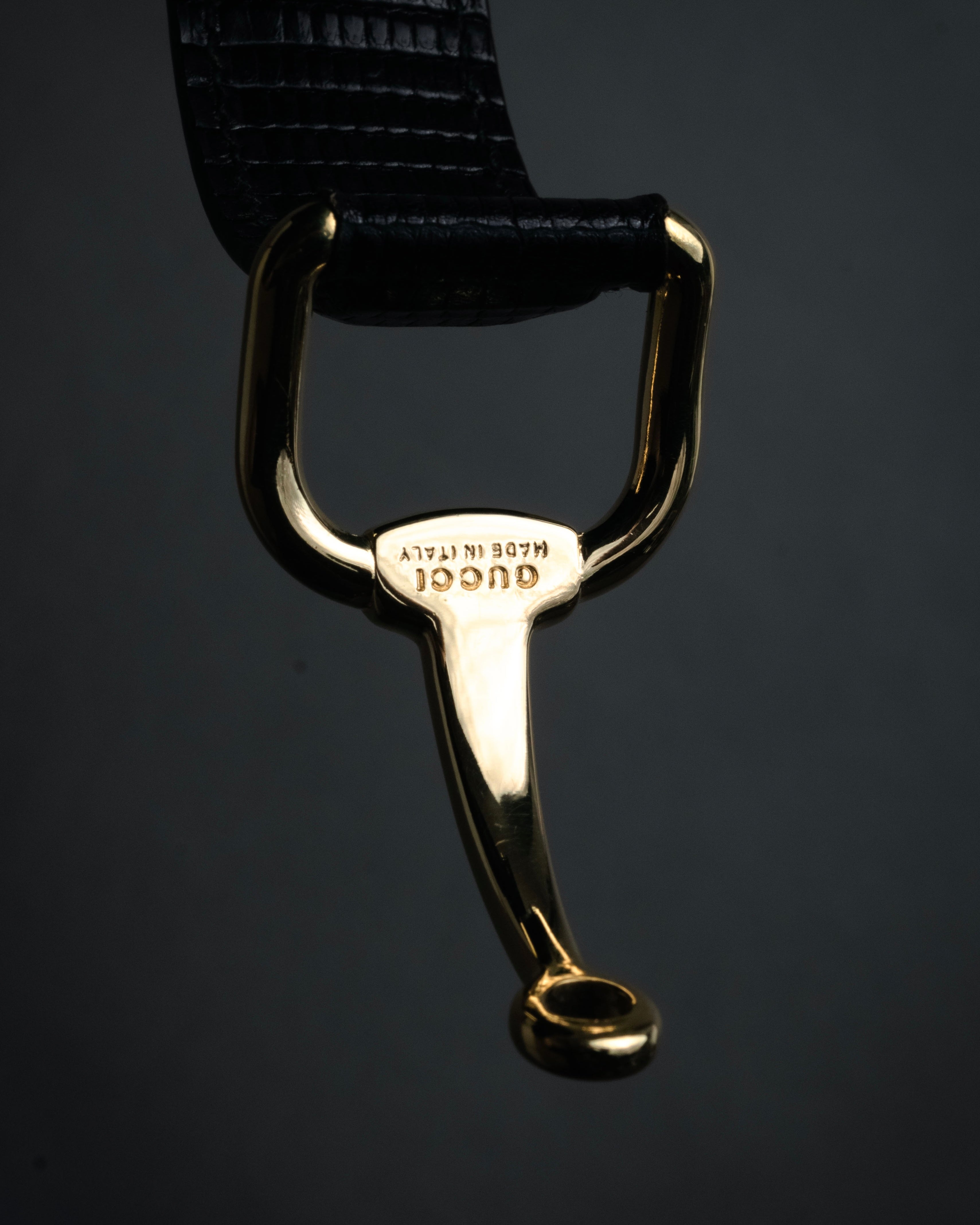 “GUCCI” 90’s-00’s Lizard horsebit bracelet