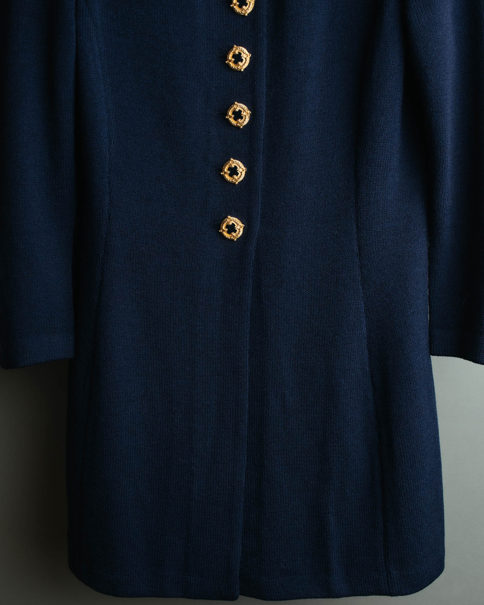"MARIE GRAY" 80's-90's Elegant textured knit coat