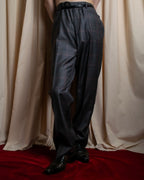 "GUCCI" Glen plaid wool wide tapered slacks