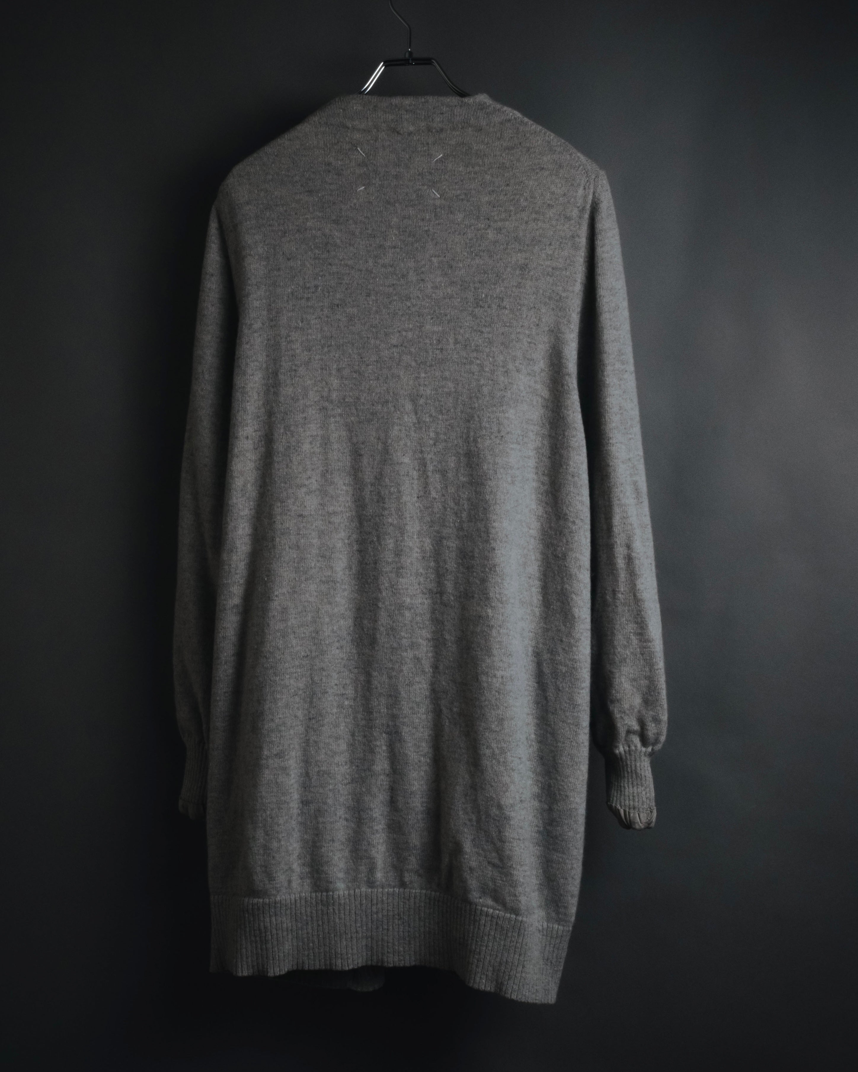 "Maison Margiela" 17AW belted gown knit coat