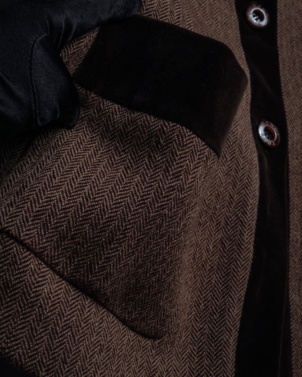 "FENDI" Velvet switching design herringbone set up