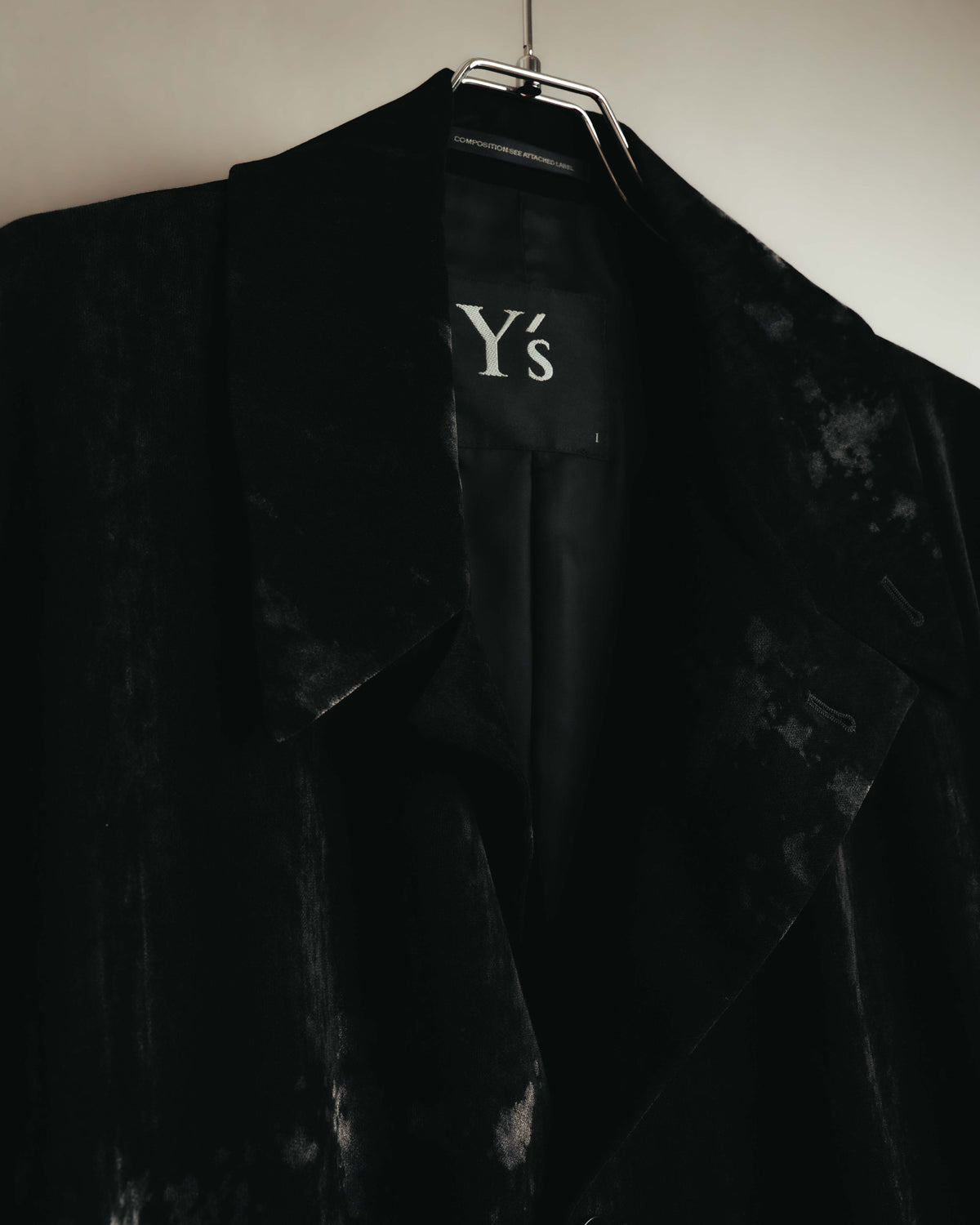 -SPECIAL- "Y’s" 2025's Discharge printed velvet long coat