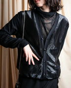 "JIL SANDER" Glitter jacquard V-neck cardigan