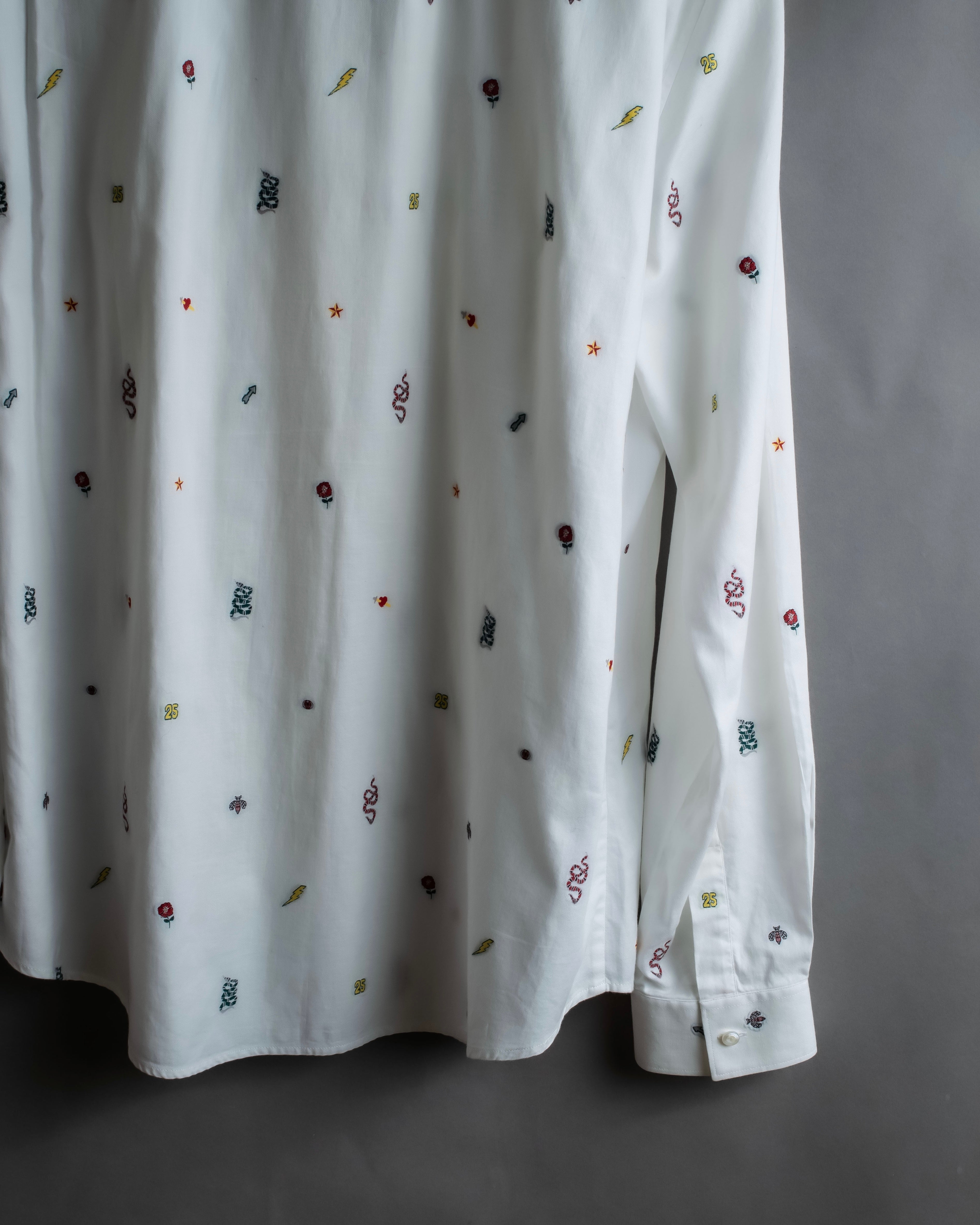 "GUCCI" Michele period iconic motif embroidered shirt