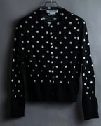 “Comme des Garçons Comme des Garçons“ Dot patterned wool knit cardigan