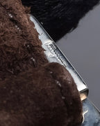 "Salvatore Ferragamo" Sharp form leather combination bag