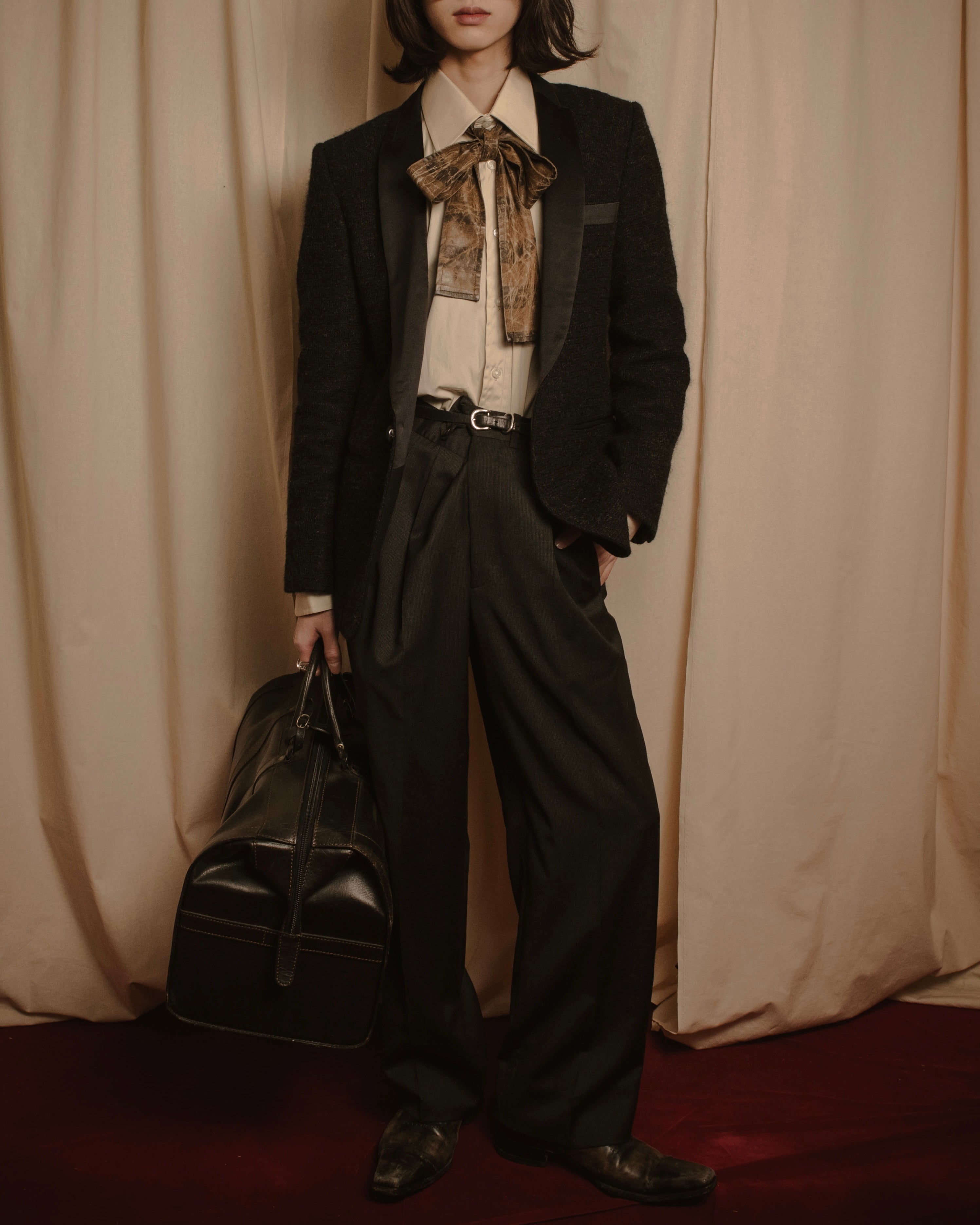 –SPECIAL– "JUNYA WATANABE COMME des GARÇONS MAN" 2015AW mohair blend satin shawl lapels jacket