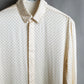 "Saint Laurent Paris" 100% silk rhinestone design shirt