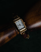 –SPECIAL– "LOEWE" 80’s-90’s Rectangular anagram bangle bracelet watch