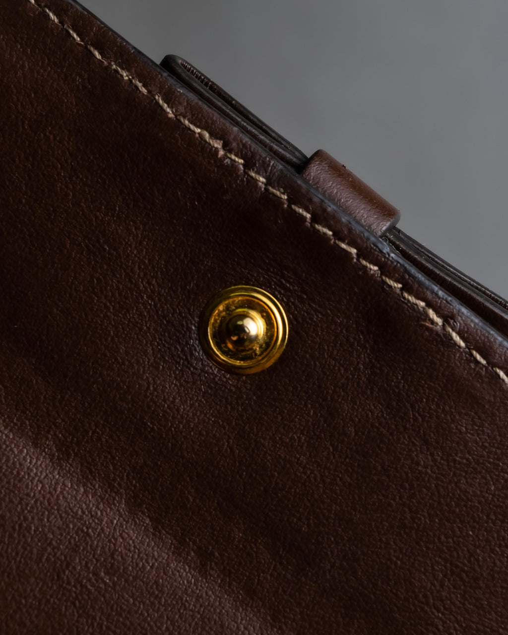 "PRADA" Logo engraved canvas＆leather combination short wallet