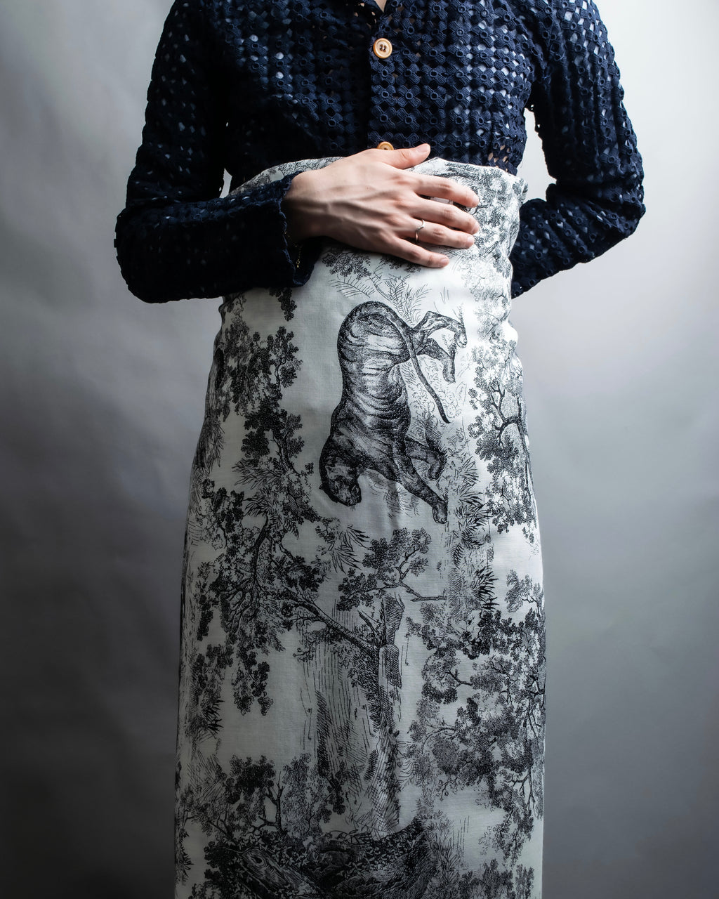 "DIOR" Toile de Jouy Sauvage Scarf