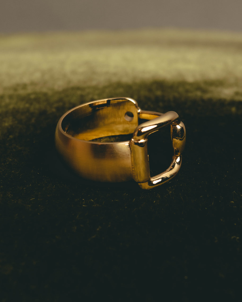 "GUCCI" 80's-00's Iconic horsebit scarf ring
