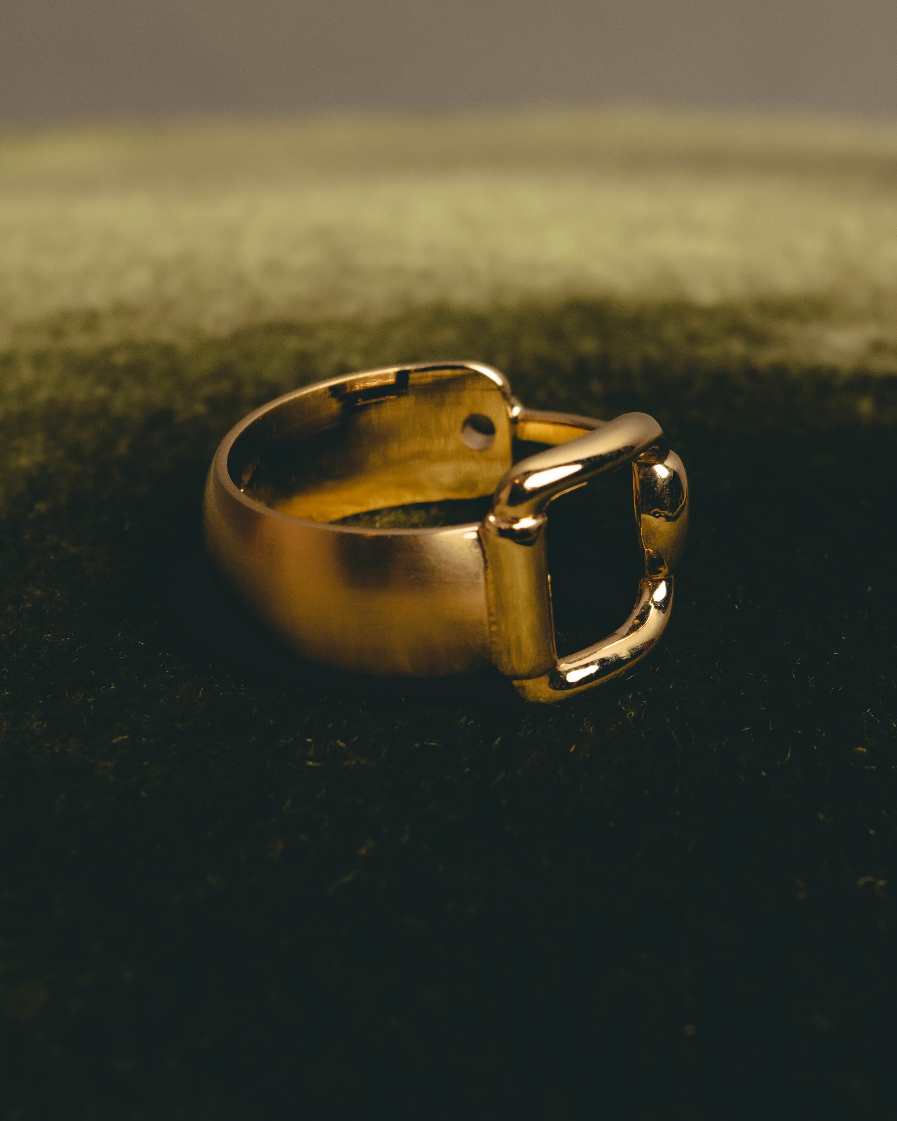 "GUCCI" 80's-00's Iconic horsebit scarf ring