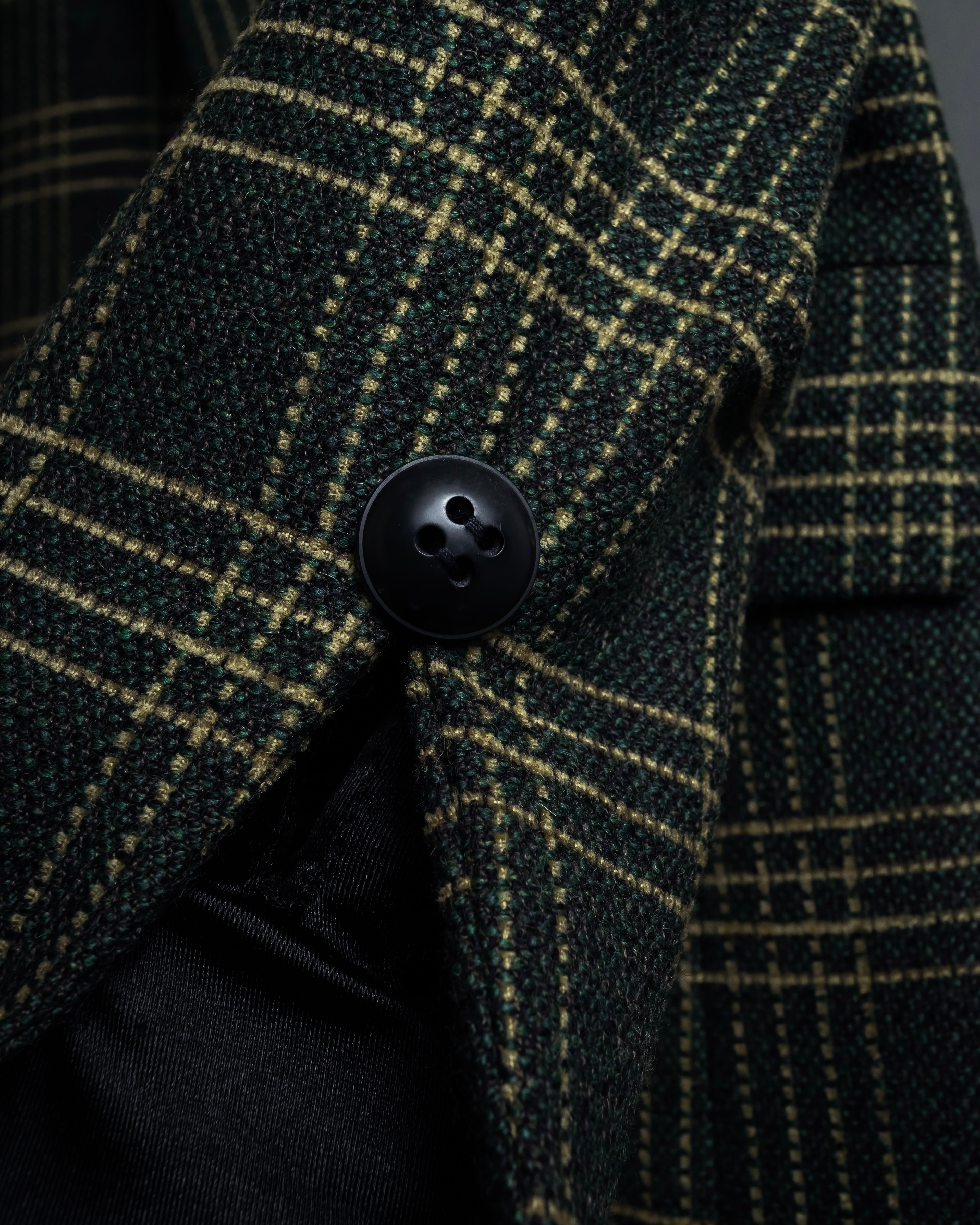 "Christian Dior" Windowpane check tailored jacket