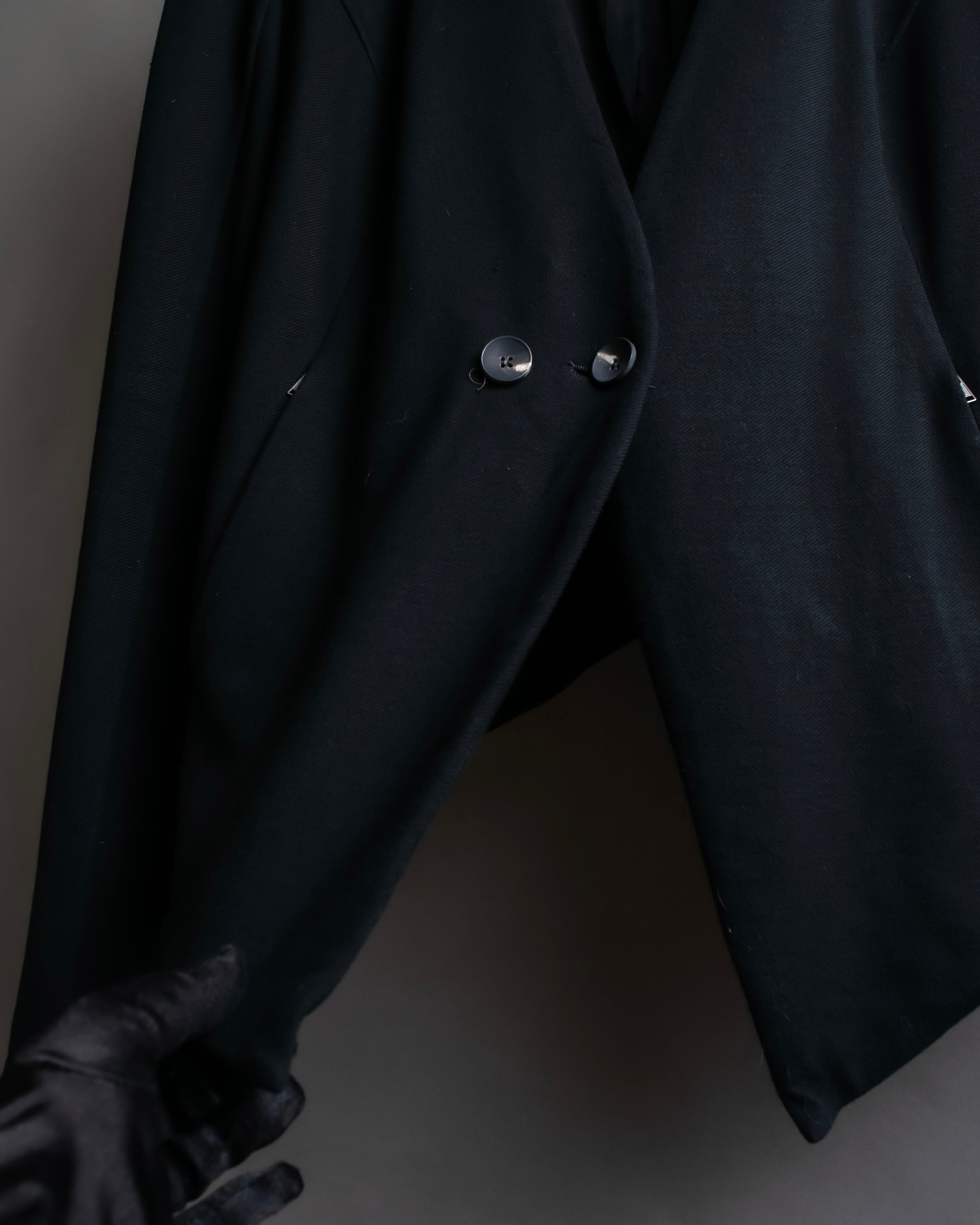 "HELMUT LANG" Zipper design sharp angle cutaway jacket