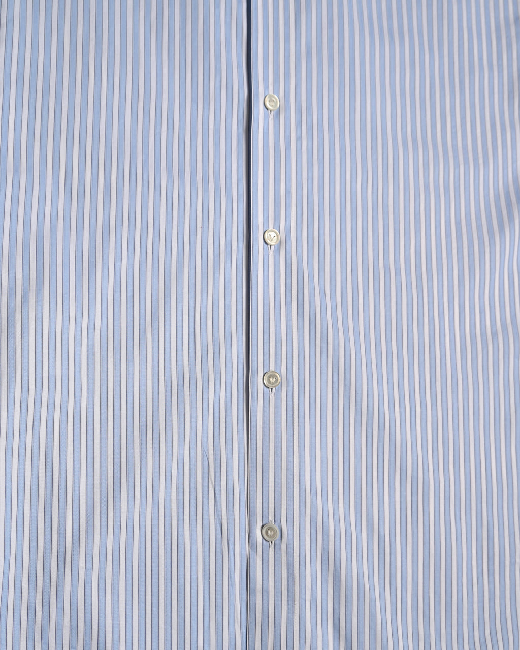 BOTTEGA VENETA/  Cotton Stripe Dress Shirt Blue