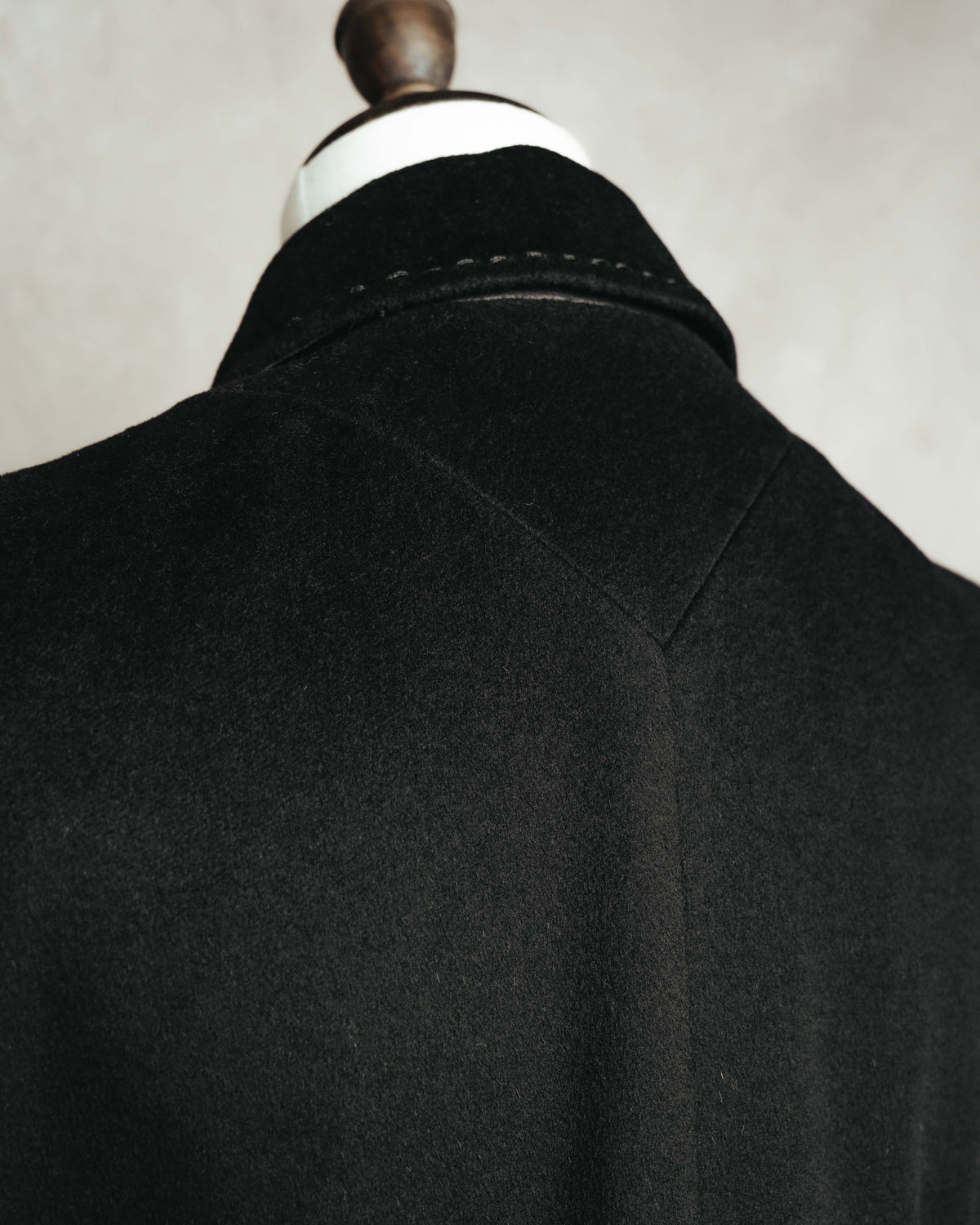 "FENDI" 90's Black wool cashmere long coat