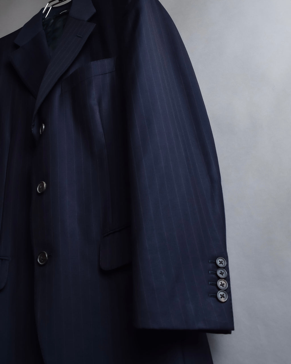 "HERMES" Pinstripe relaxed tailored jacket