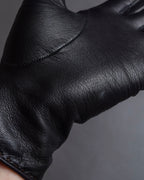 "GUCCI" Horse bit motif fitted leather gloves