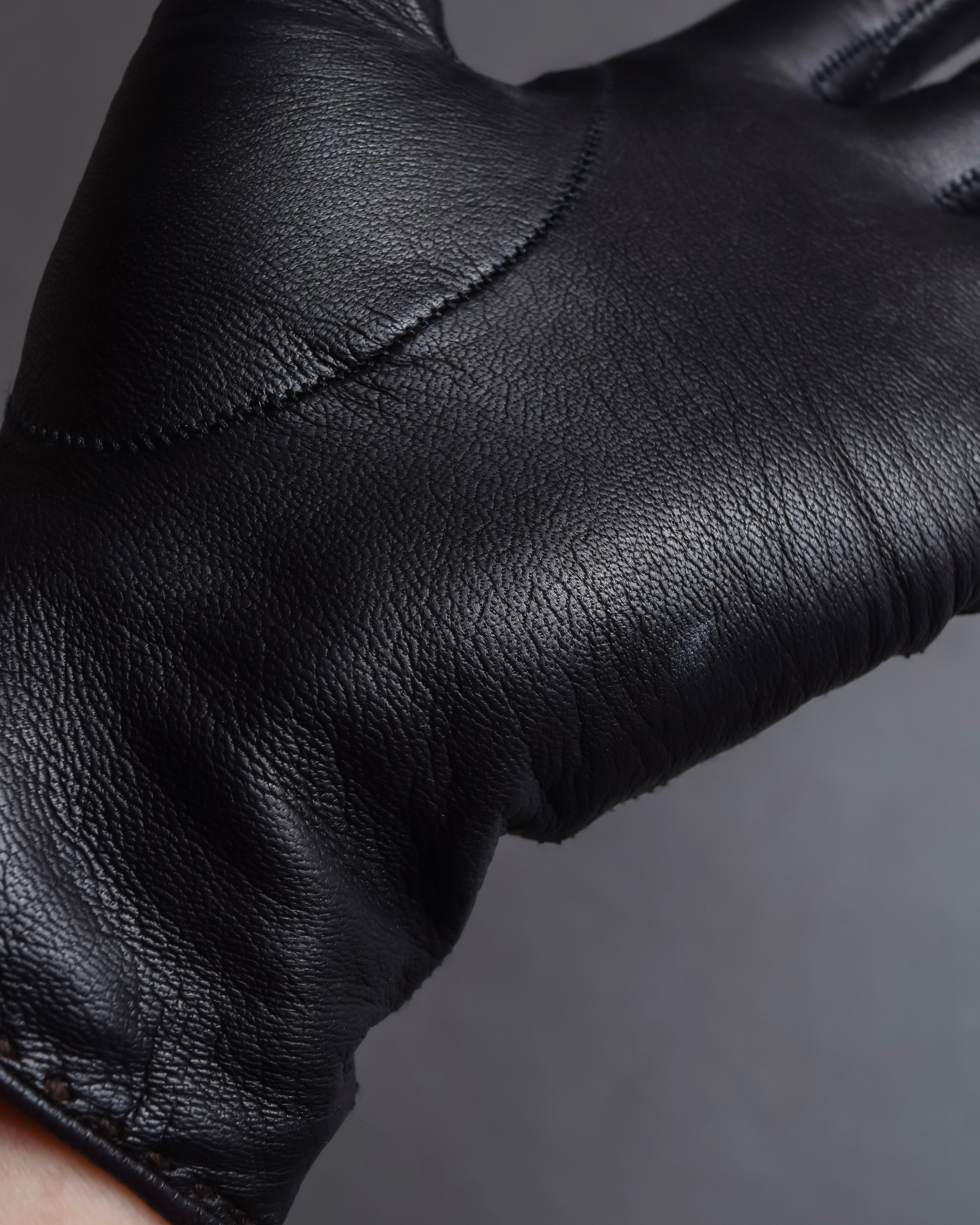 "GUCCI" Horse bit motif fitted leather gloves
