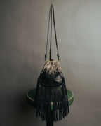 -SPECIAL- “VALENTINO GARAVANI” 2014-2016 lace embellished fringe frame bag