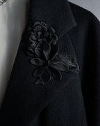 “KEITA MARUYAMA” Floral appliqué one-button chelsea coat