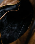 "BURBERRY" Chain design grained full grain leather shoulder bag