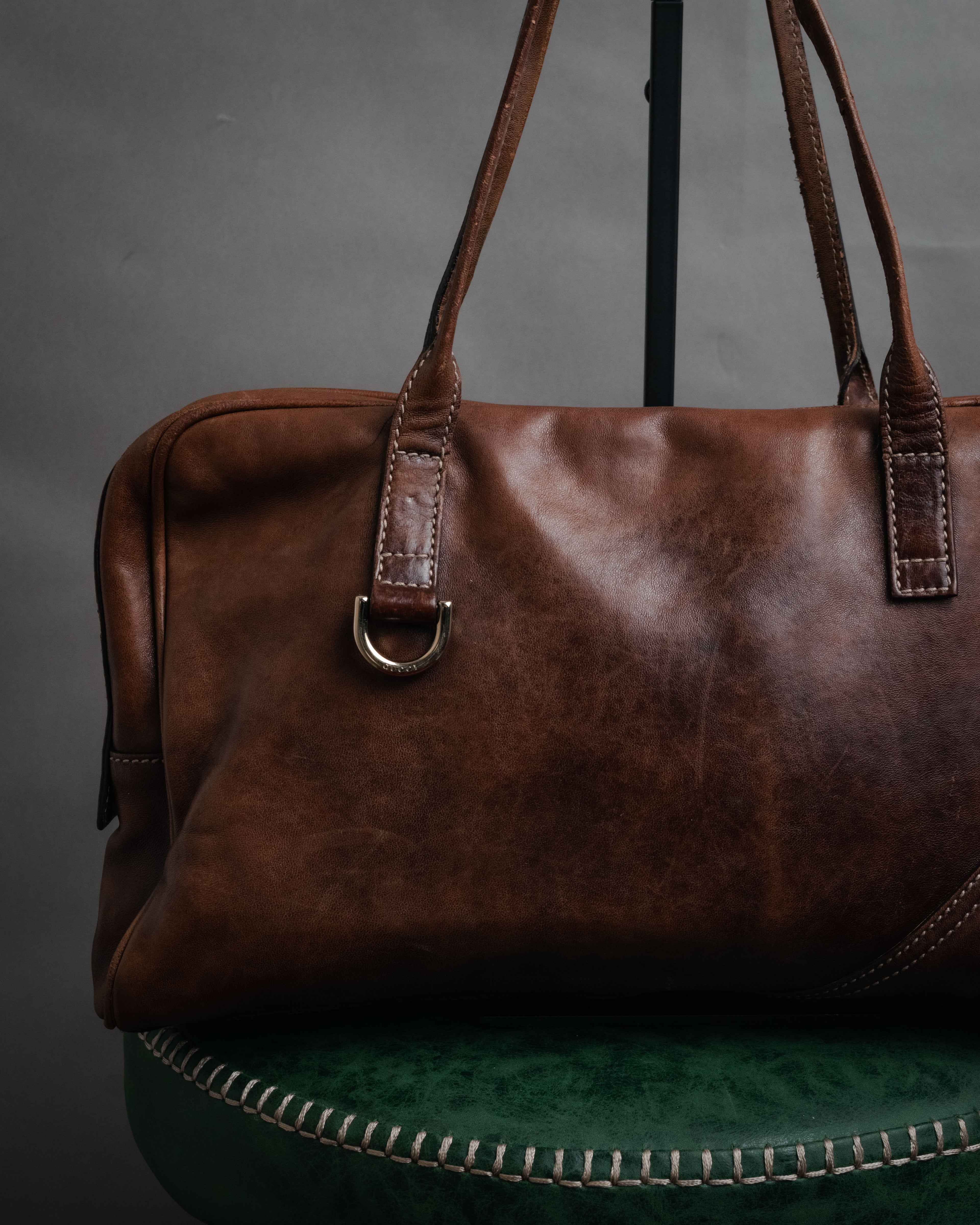 “GUCCI” 00’s Archive inspired leather boston bag