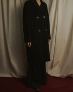 Abrigo de lana virgen de doble botonadura de los años 90-00 de "Max Mara"