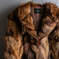 Vintage gradient fur hooded jacket