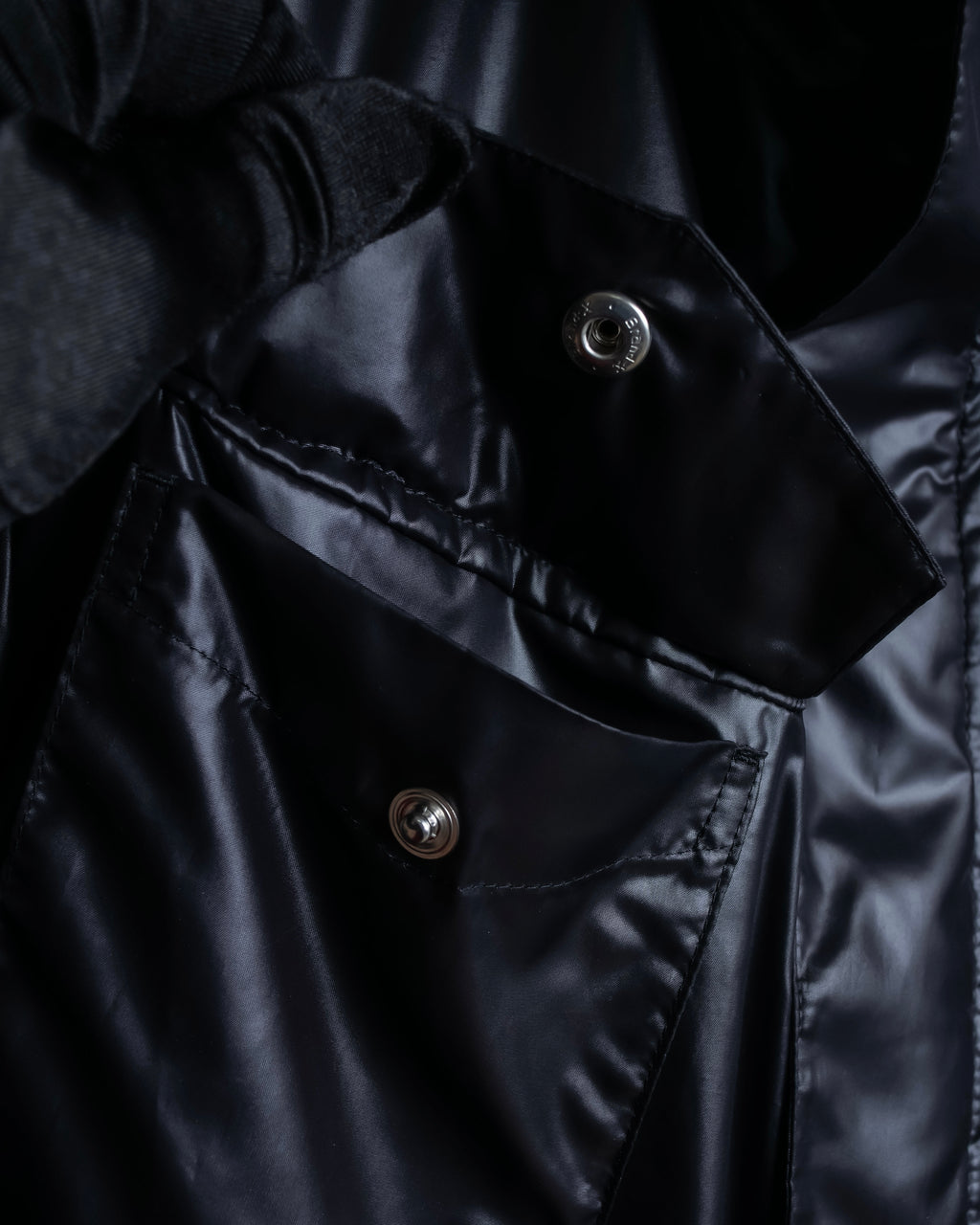 "BURBERRY Black Label" Checked nylon gather hooded blouson