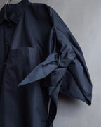 "HERMES" Gaultier period twisted sleeve cotton shirt