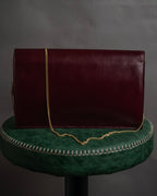 “Christian Dior” 1980’s-1990’s CD logo envelope chain bag