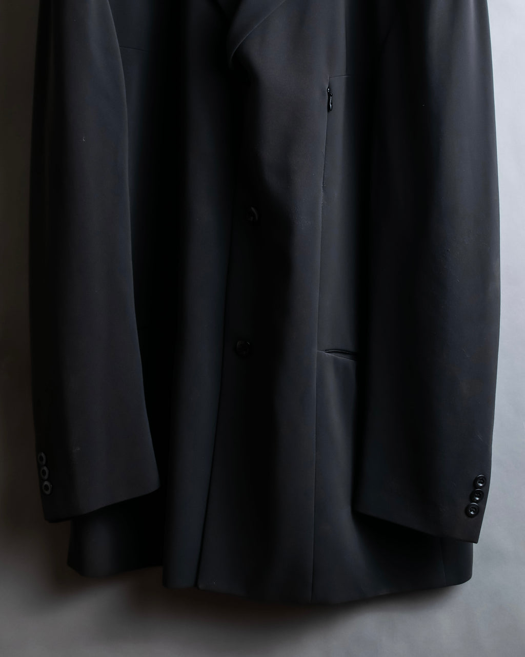 "TOSSARI" Shiny hidden zipper design tailored jacket