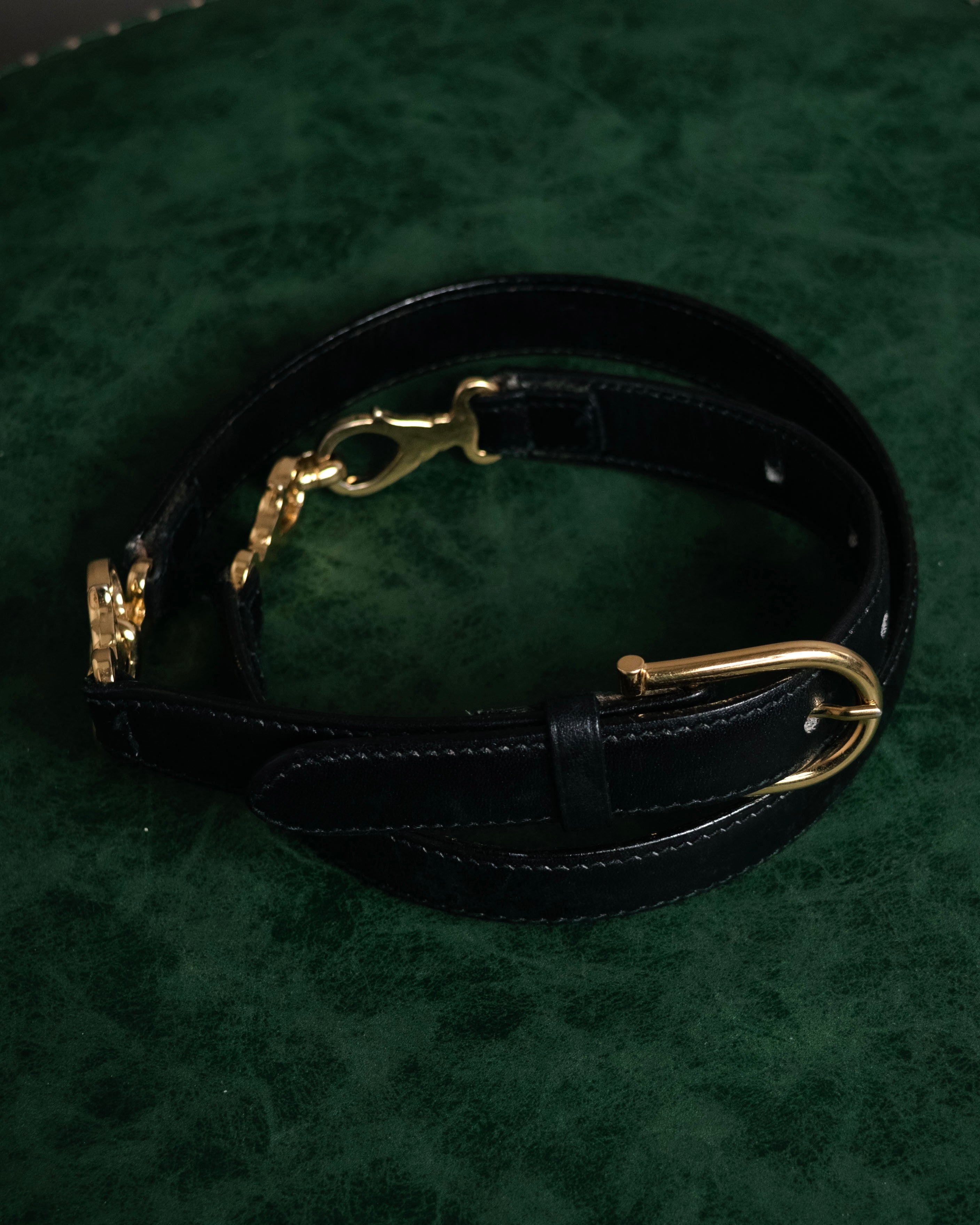 “CELINE” 80’s–90’s Equestrian hardware leather belt