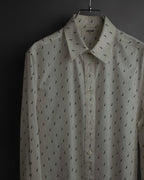 "CELINE" Musical note motif cotton shirt