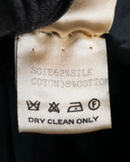 "HERMES" Ribbon scarf detail shaped coat