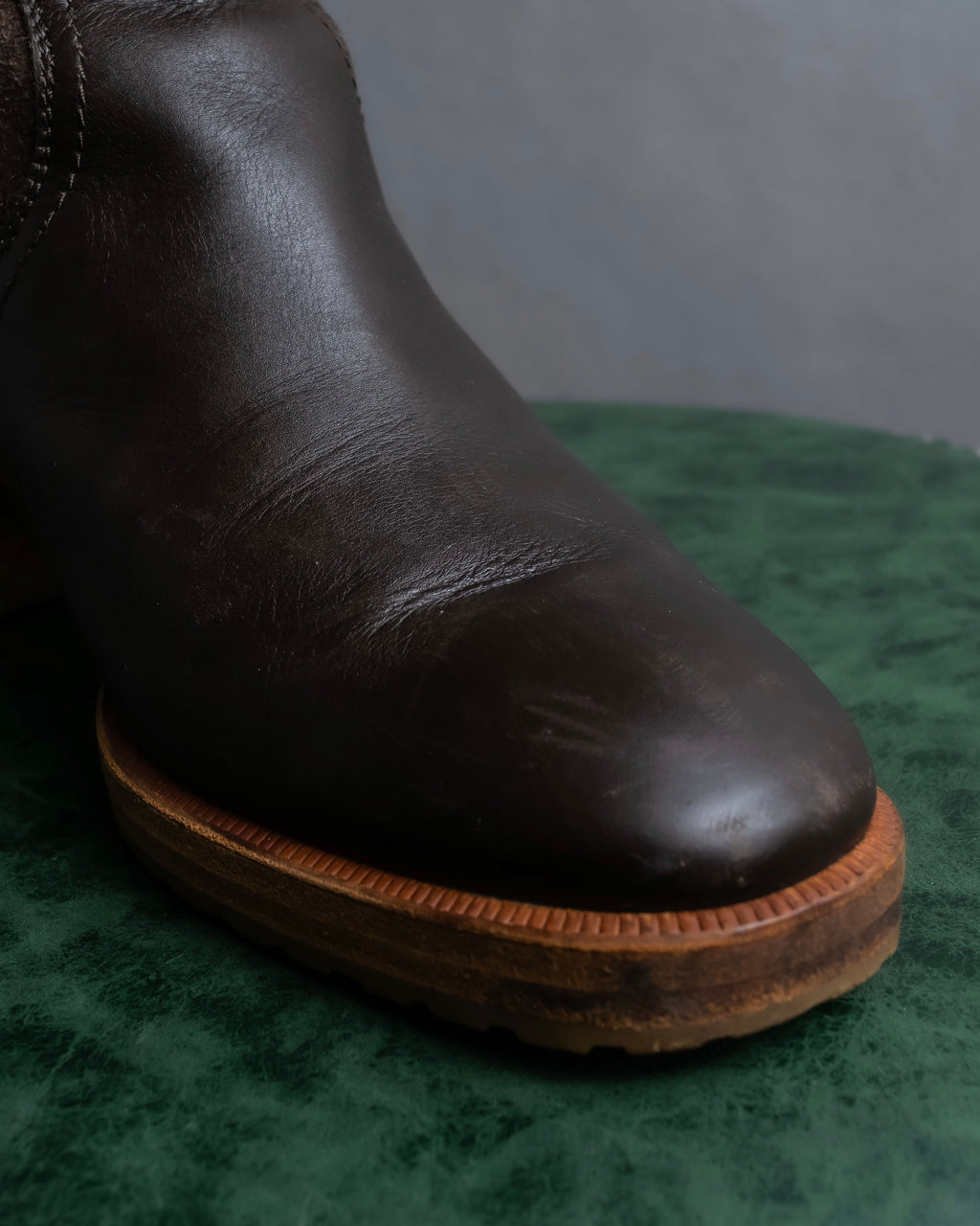 "HERMES" Shearling lining leather combination long boots