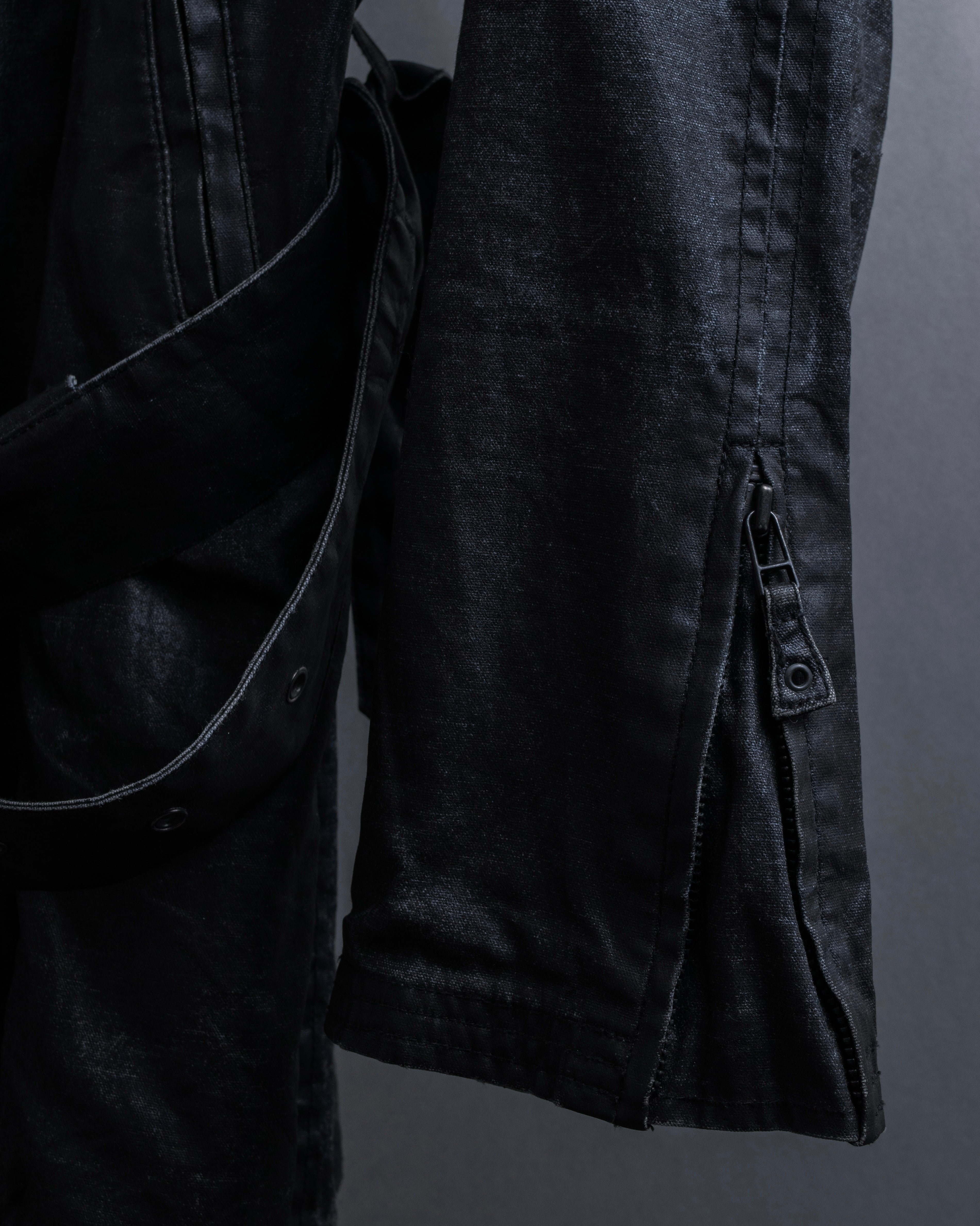 "JEAN PAUL GAULTIER" Firm finish double-zip belted mid-length coat