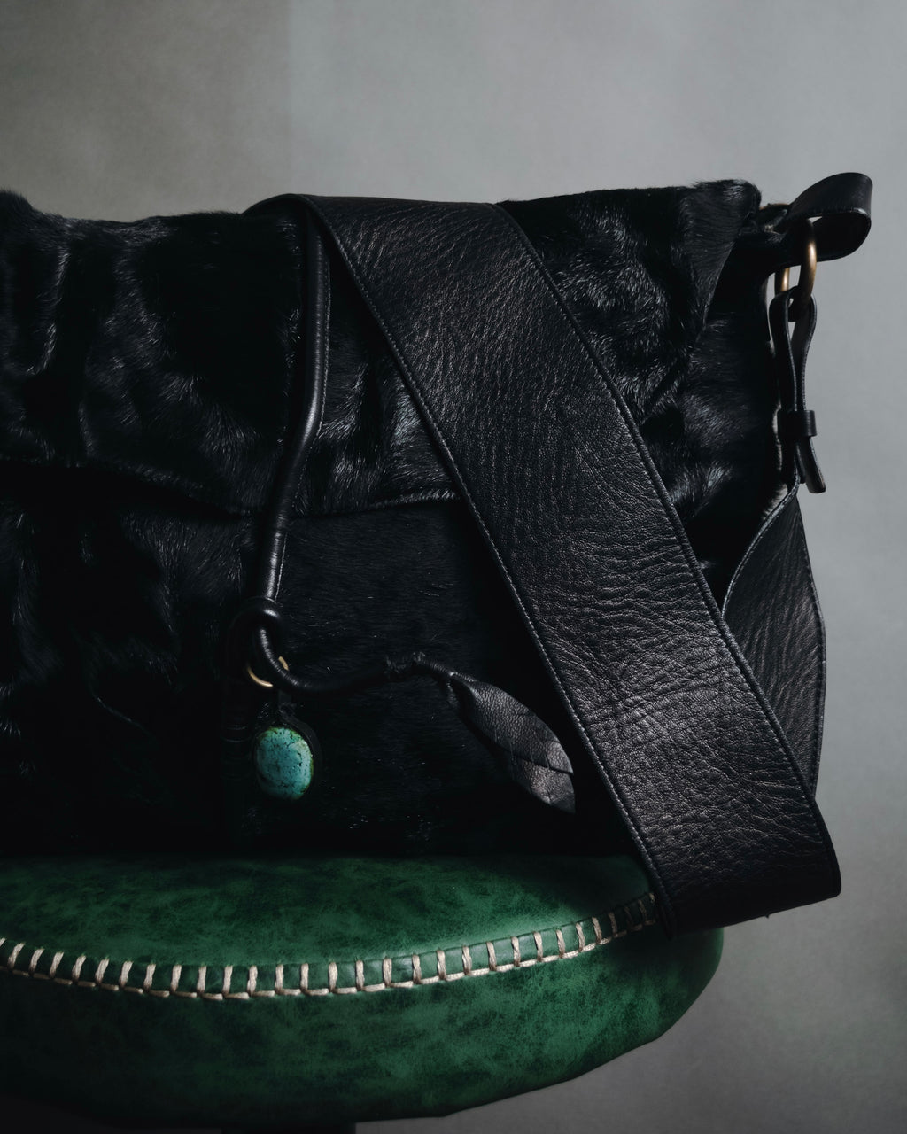 "Ermanno Scervino" 08’s-15’s Fur turquoise charm bag