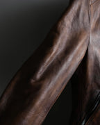 "ASH" 100% genuine leather gradient riders jacket