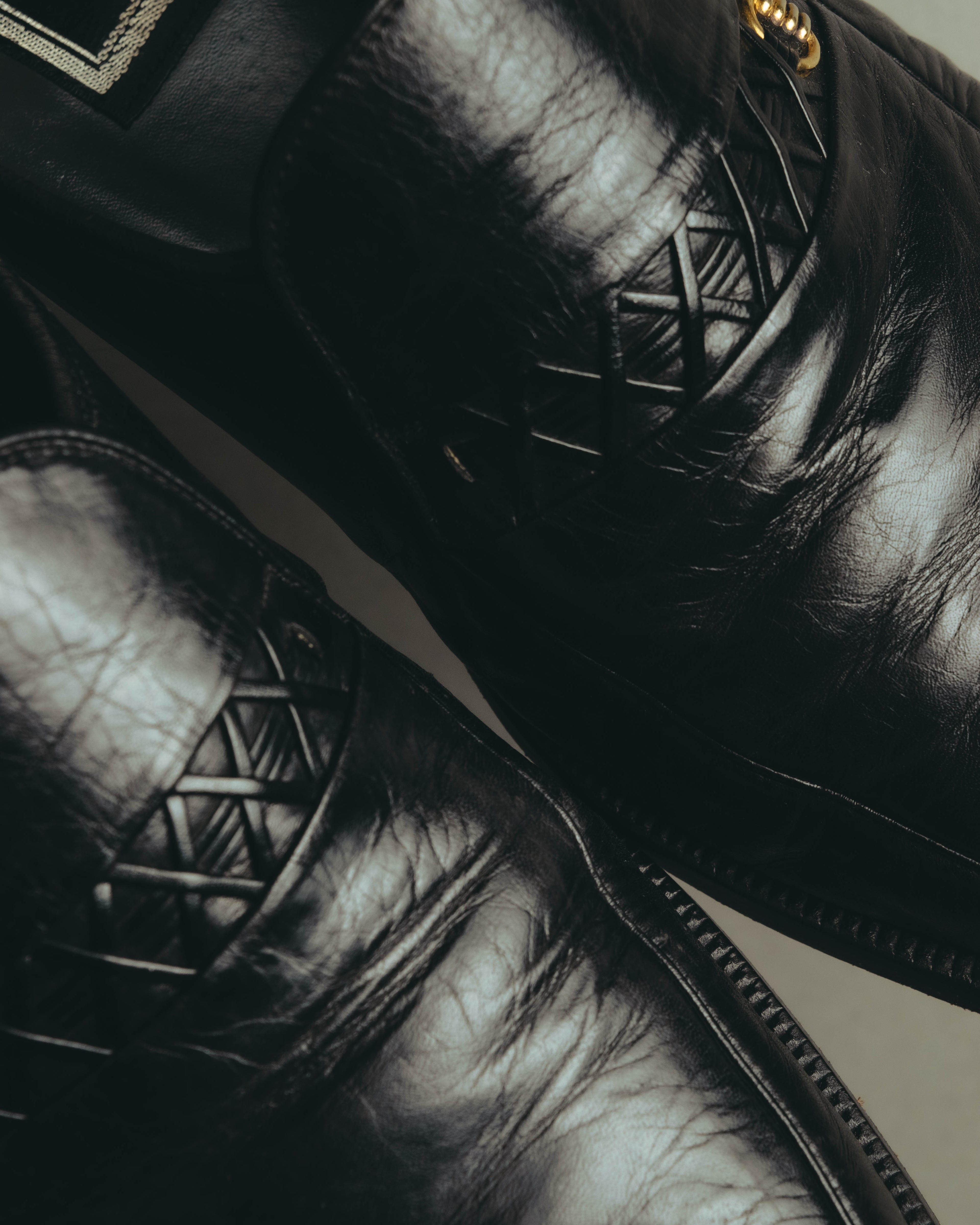 "Christian Dior" 80's-90's Braided leather loafers