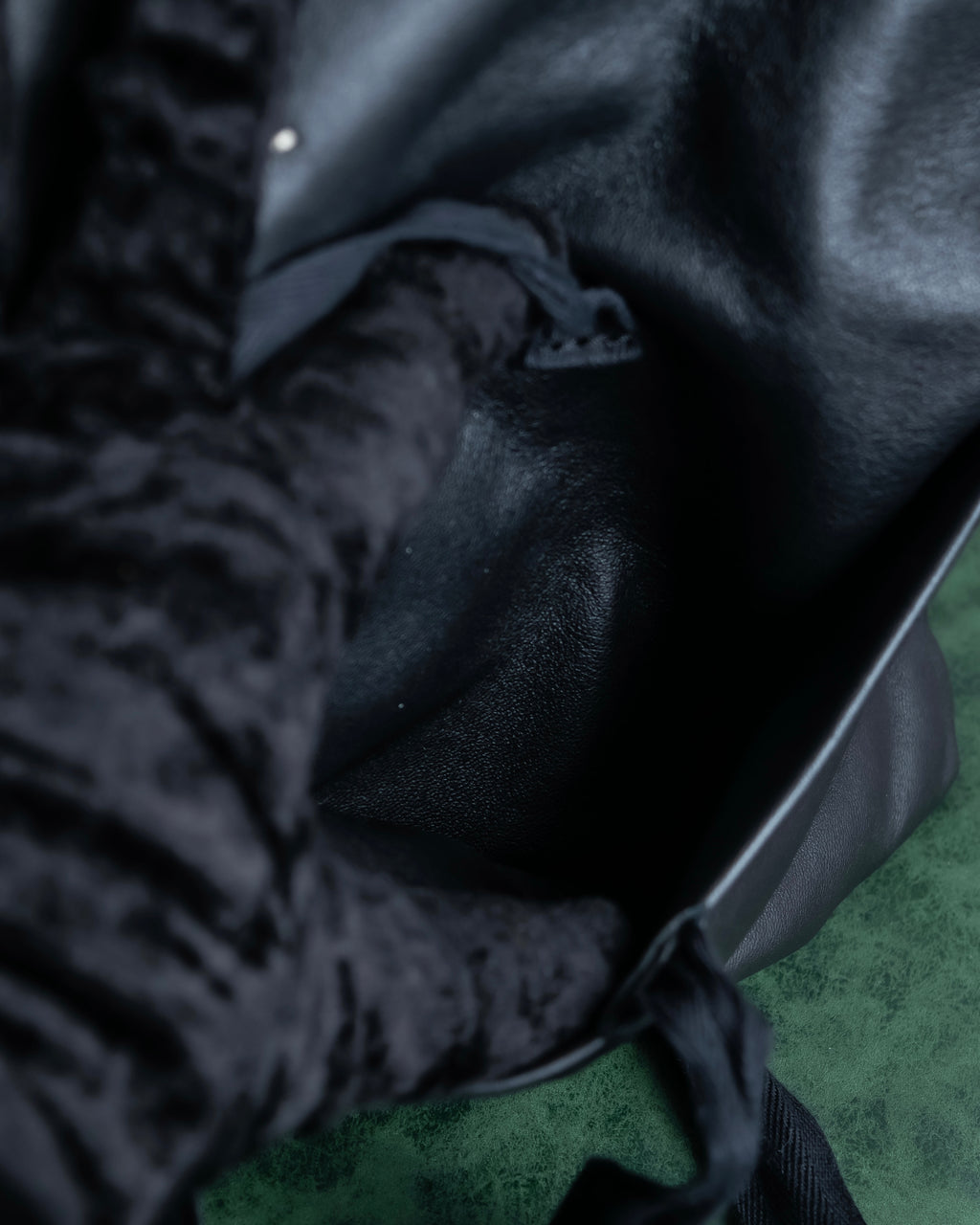 "MARNI" Side ribbon design rounded body leather bag