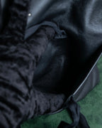 "MARNI" Side ribbon design rounded body leather bag