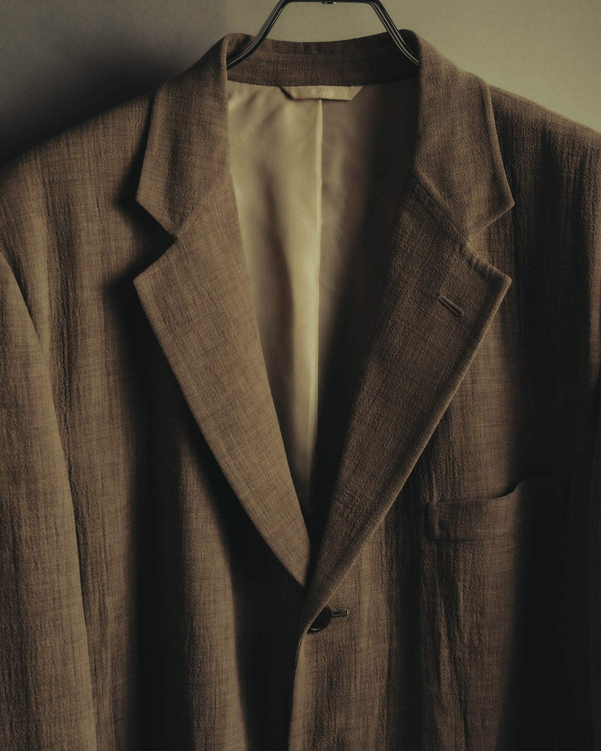 “Christian Dior” 90’s-00’s Fine-check wool three-button tailored jacket