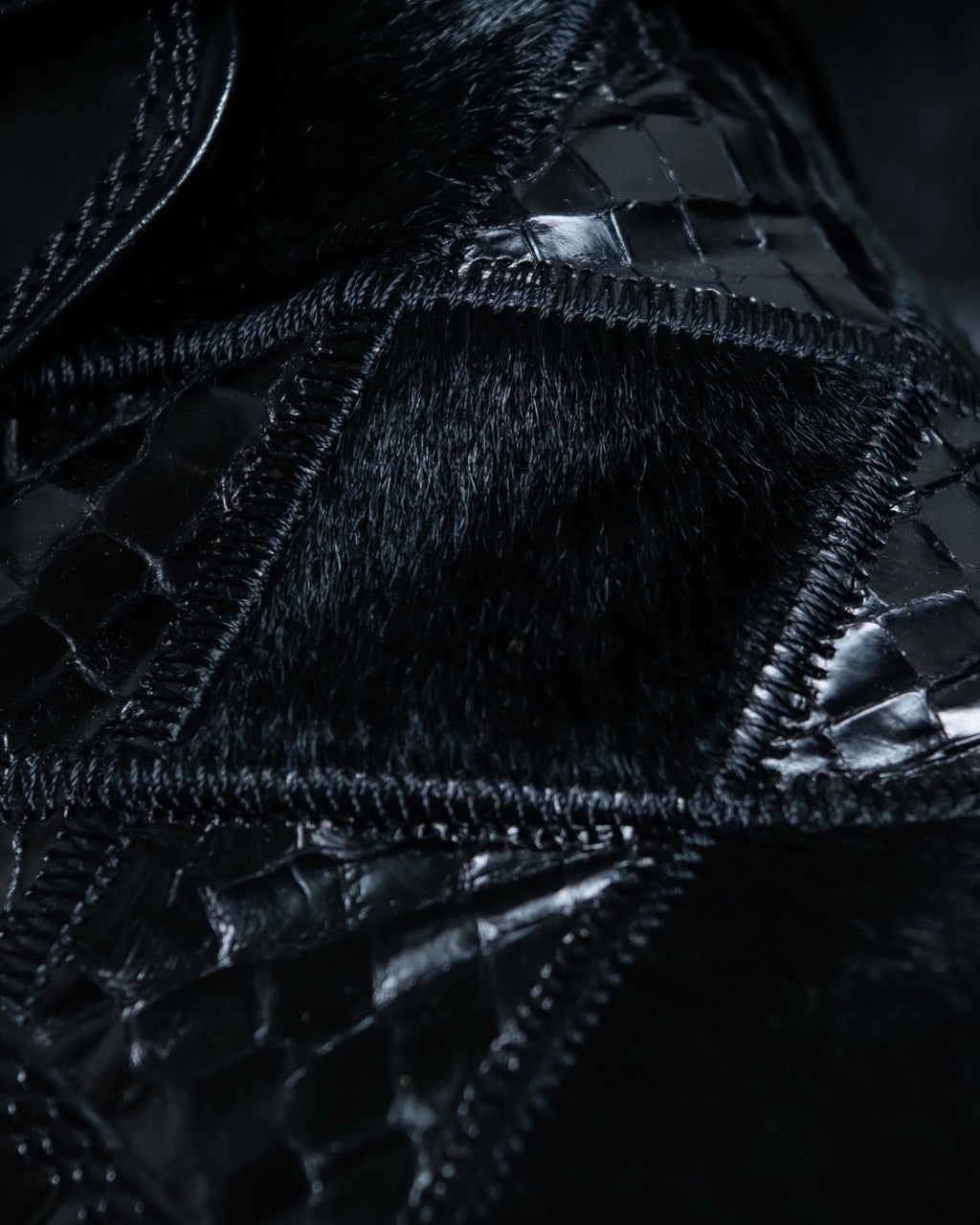 Vintage Harako Crocodile Leather Combination Leather Shoes