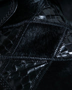 Vintage Harako Crocodile Leather Combination Leather Shoes