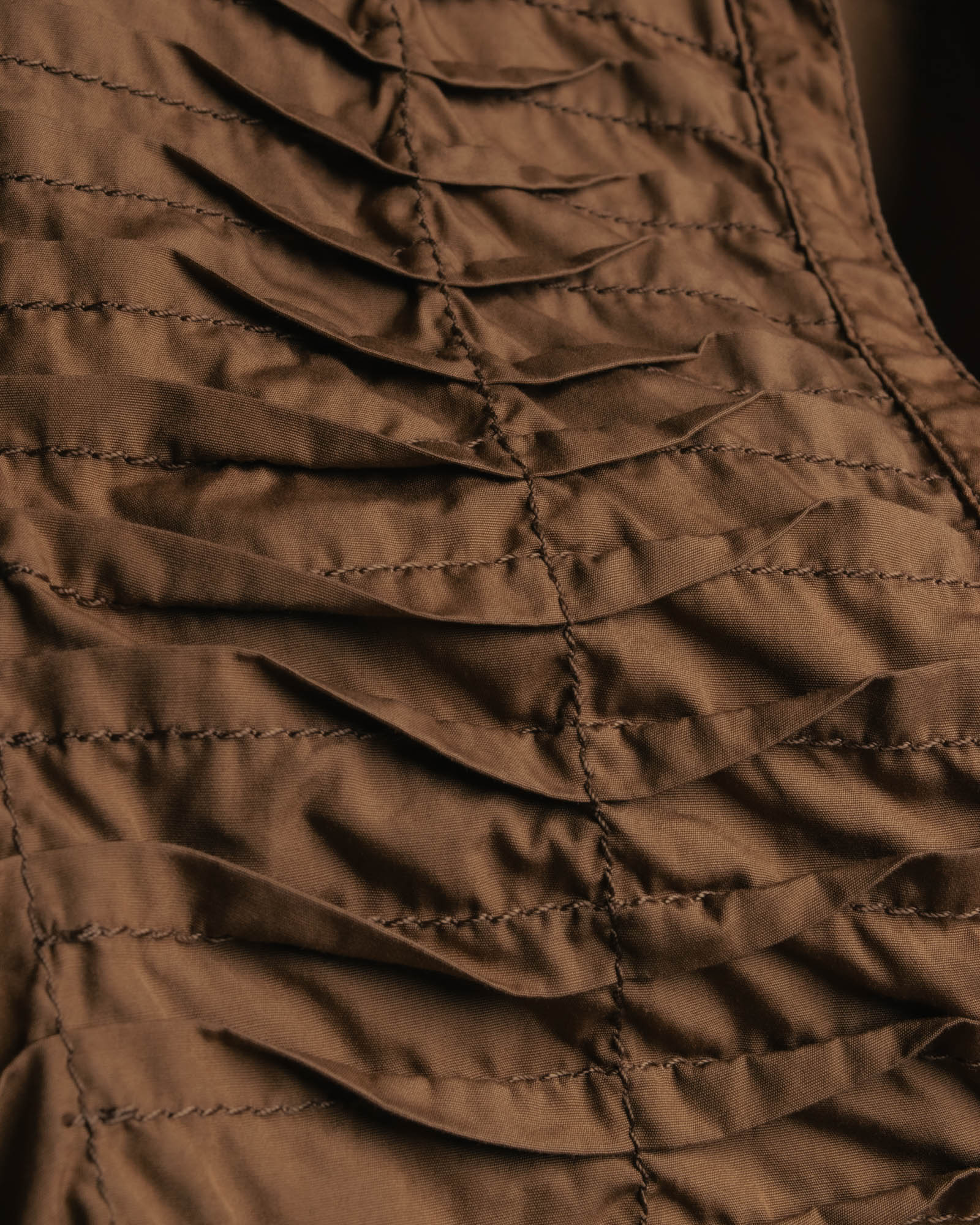 “JIL SANDER” 00’s-10’s Cotton pleated sleeveless blouse