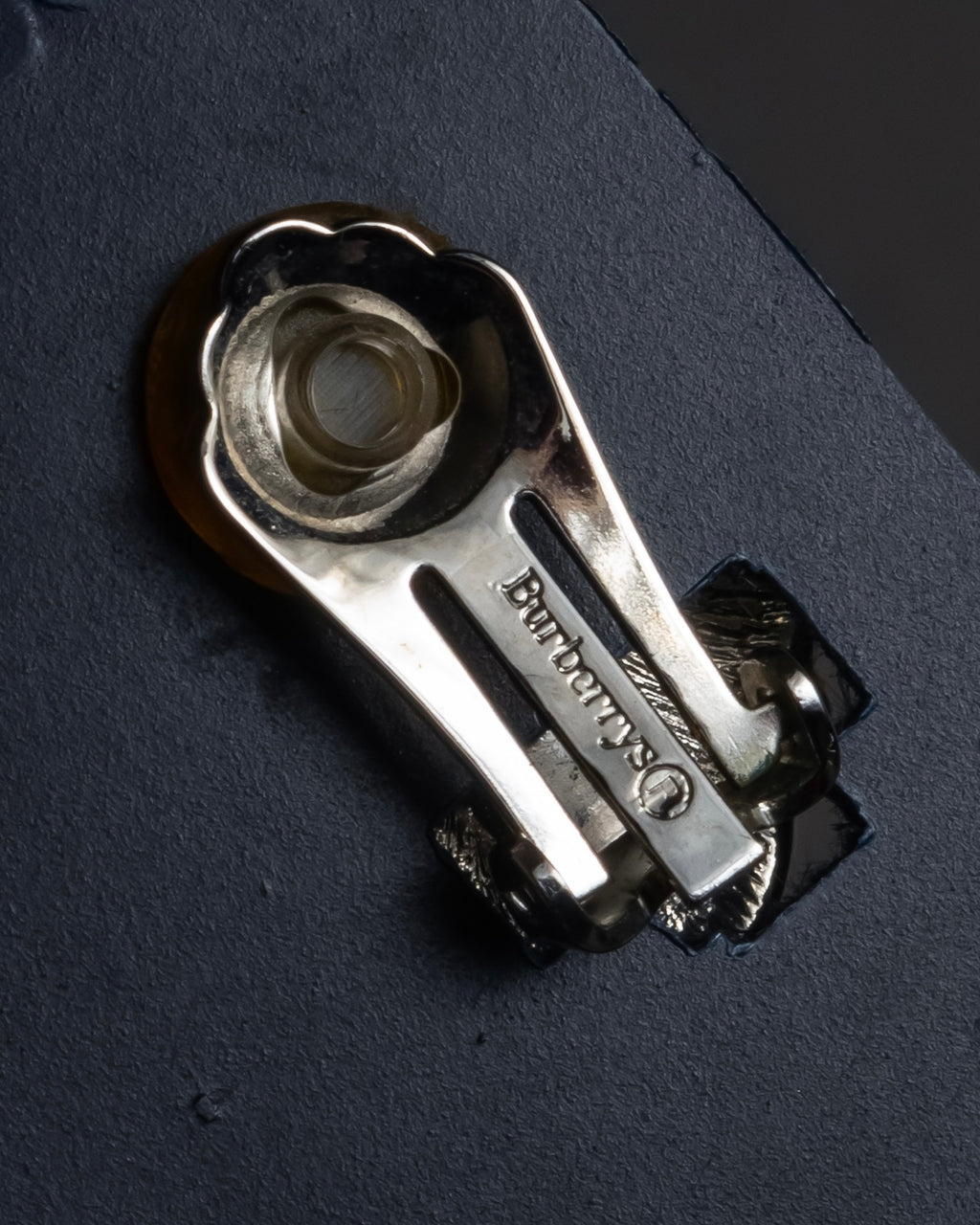 "Burberrys" 80’s–90’s pearl cabochon clip earrings