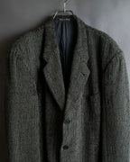 "GIORGIO ARMANI" Greige mix checkered pattern tailored jacket